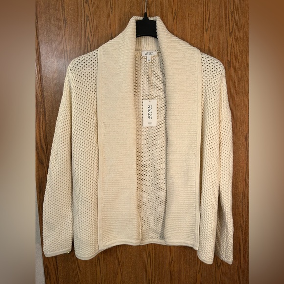 Haven Well Within Organic Cotton Honeycomb Shawl Cardigan - Picture 2 of 8